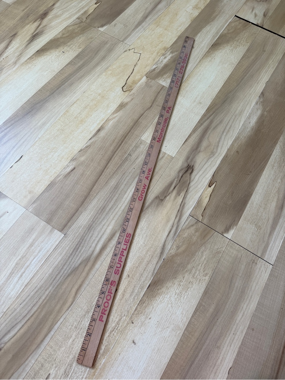Vintage Wooden Yardstick - Brown